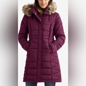 Catherines Faux Fur Trim Puffer Coat 2X